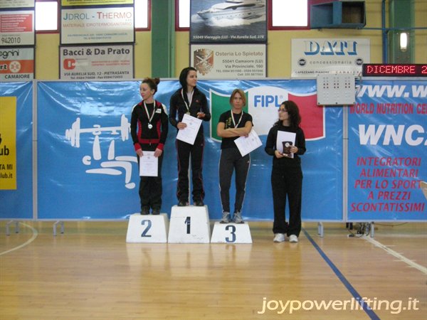 PREMIAZIONE CATEGORIA FEMMINILE -52 KG