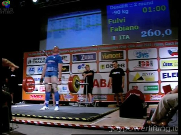 IN PEDANA - FABIANO FULVI - 2° STACCO - 260 KG