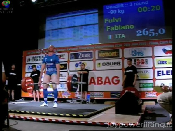 IN PEDANA - FABIANO FULVI - 3° STACCO (N) - 265 KG